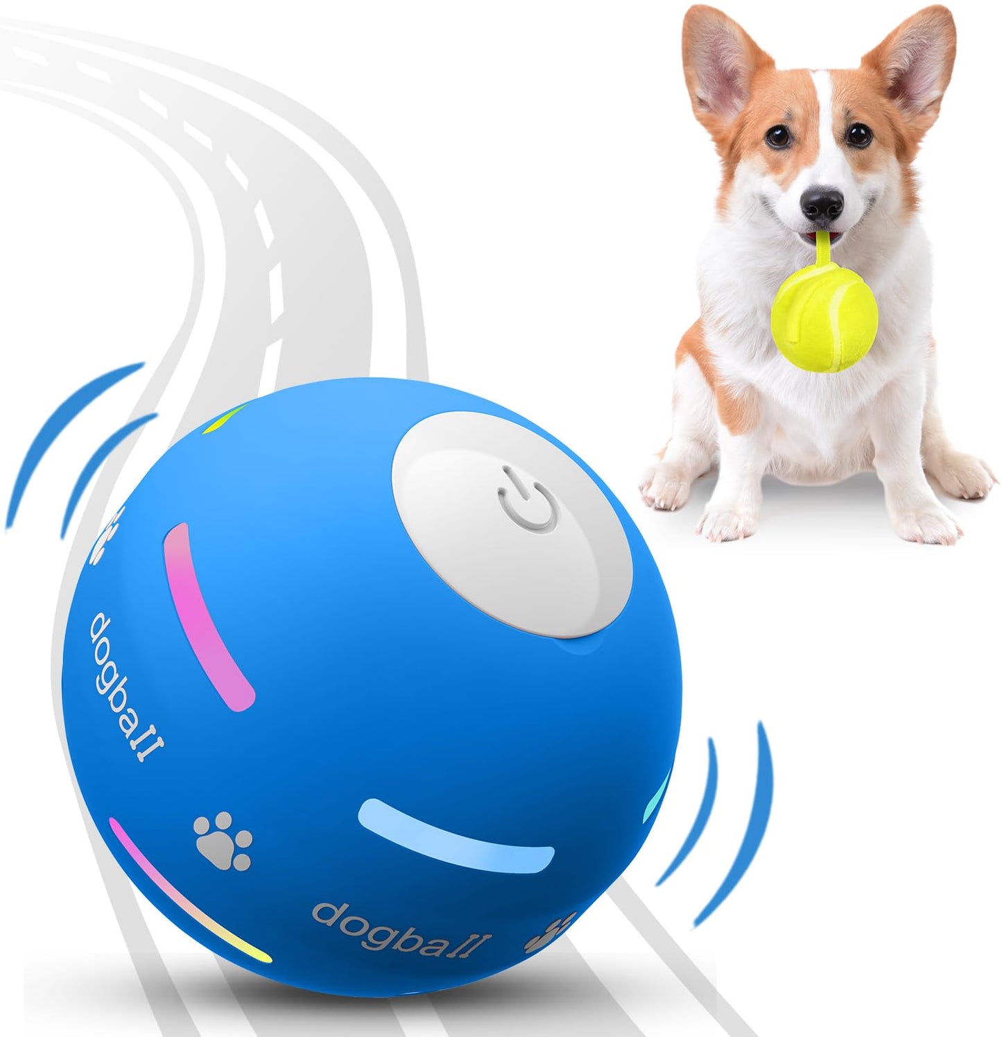 PetDroid Interactive Dog Toys Dog Ball Blue
