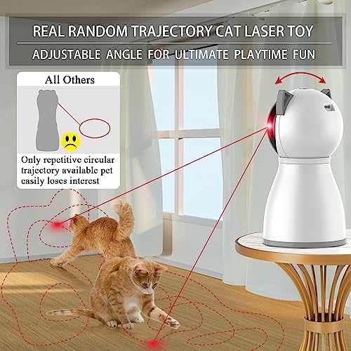 YVE LIFE Laser Cat Toys for Indoor Cats,The 4th Generation Real Random Trajectory Motion Activated Rechargeable Automatic Cat Laser Toy,Interactive Cat Toys for Bored Indoor Adult Cats/Kittens/Dogs